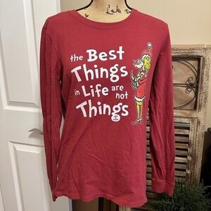 Life Is Good Red Graphic Long Sleeve Tee